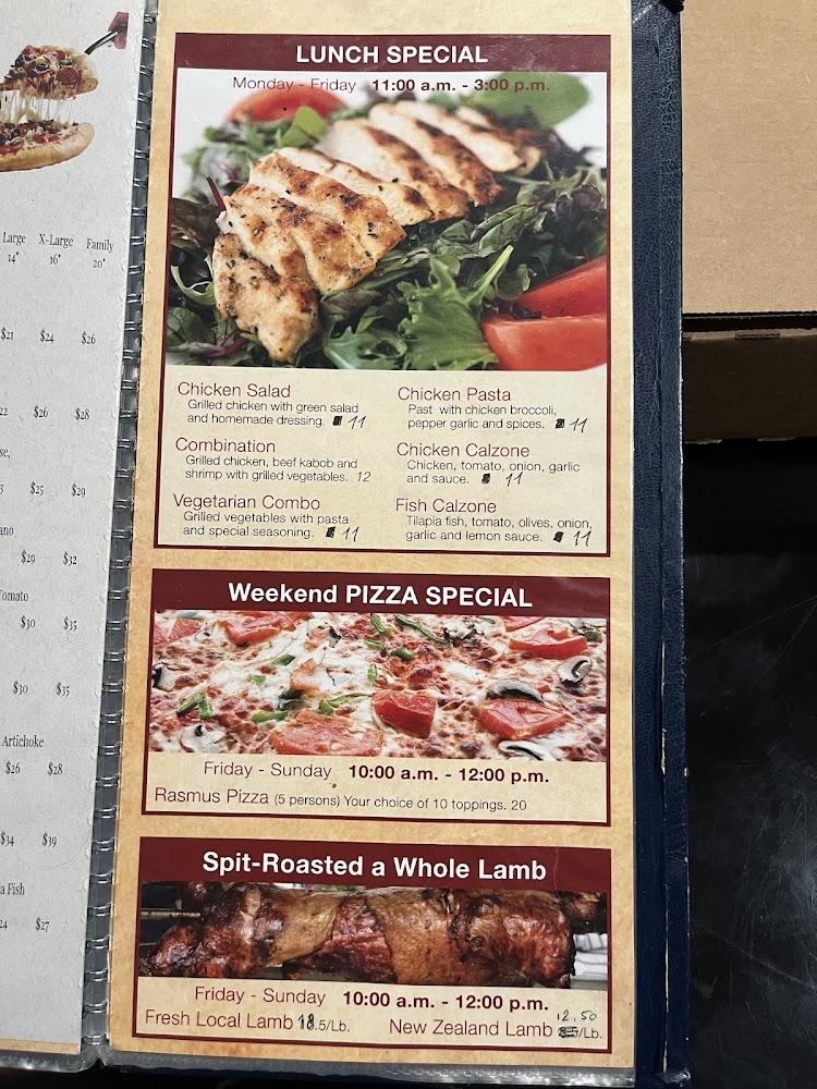 Rasmus Pizza Restaurant Menu image 3